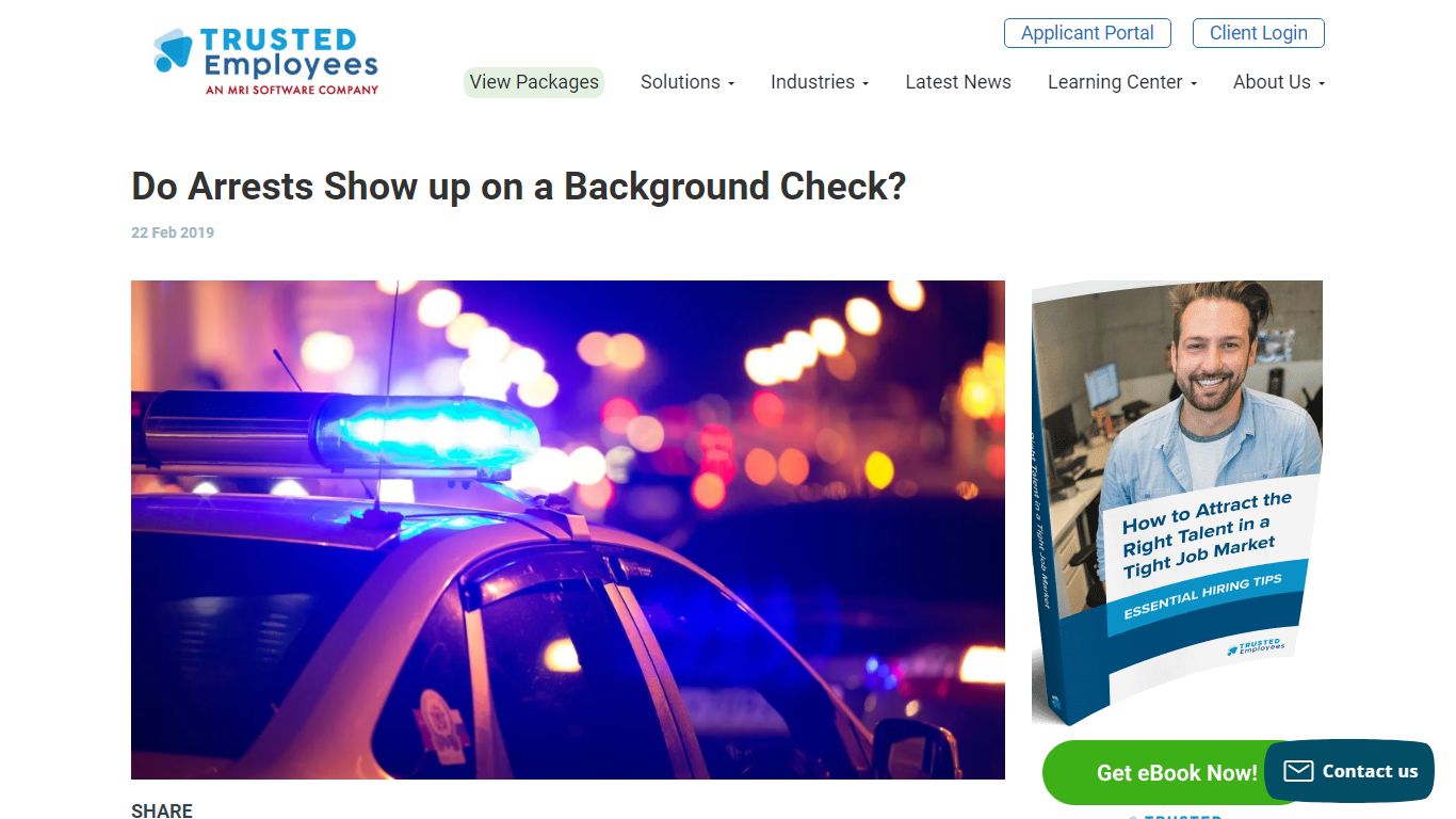 Do Arrests Show up on a Background Check? - Trusted Employees